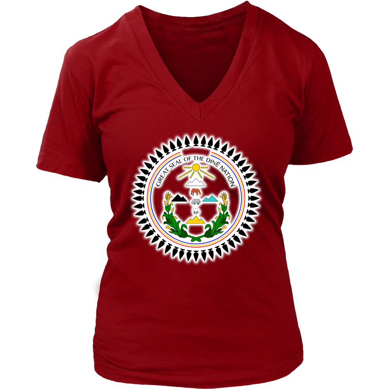 WOMENS Diné Nation Seal V-Neck shirt