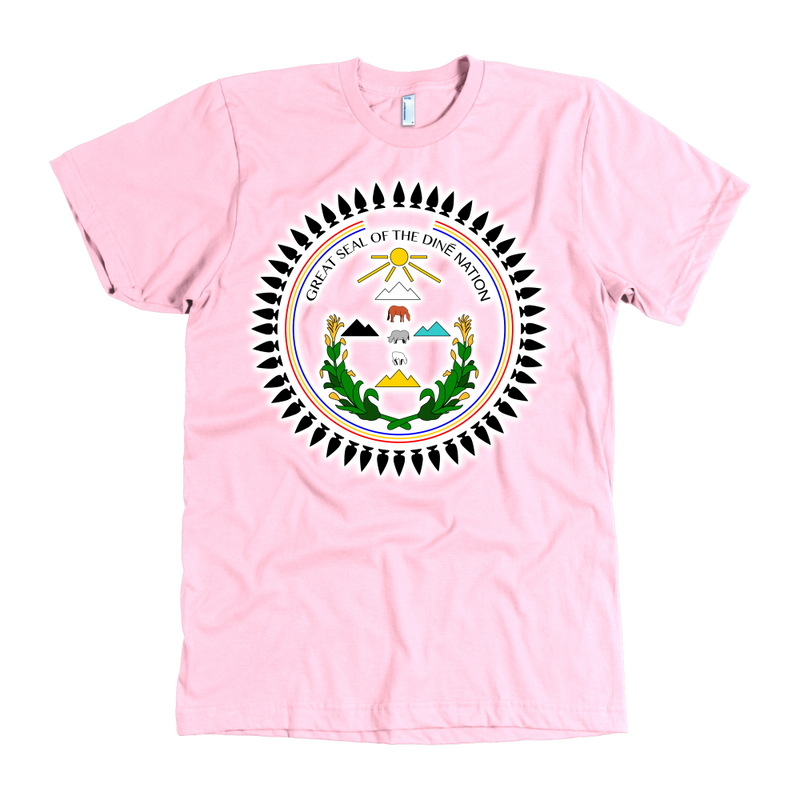Diné Nation Seal on high quality AMERICAN APPAREL shirts
