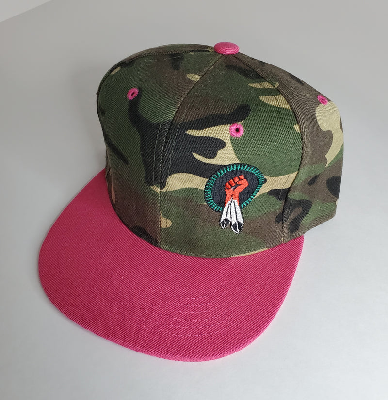 N8V MOVEMENT cap embroidered pink camo snapback