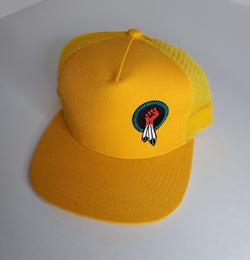 N8V MOVEMENT cap embroidered yellow snapback