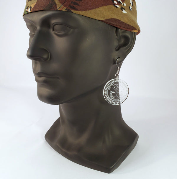 Diné Nation earrings acrylic clear