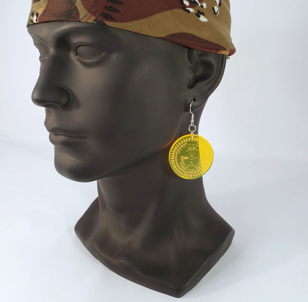 Diné Nation earrings acrylic neon orange