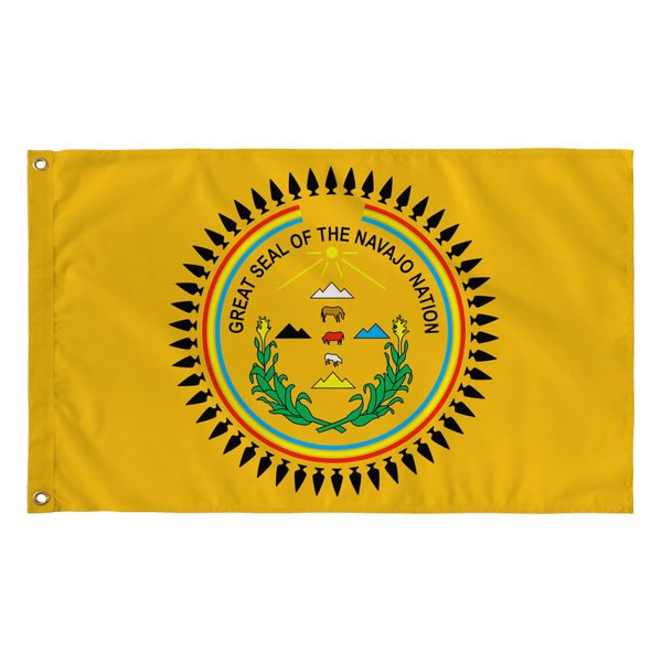Diné/Navajo Nation Seal Gold Flag 36" by 60"