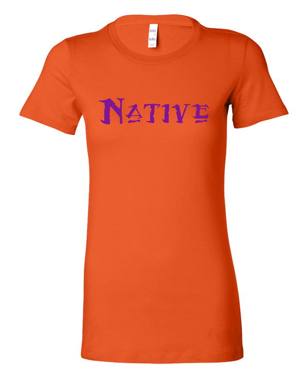 Native Purple on Orange Women's Bella Shirt