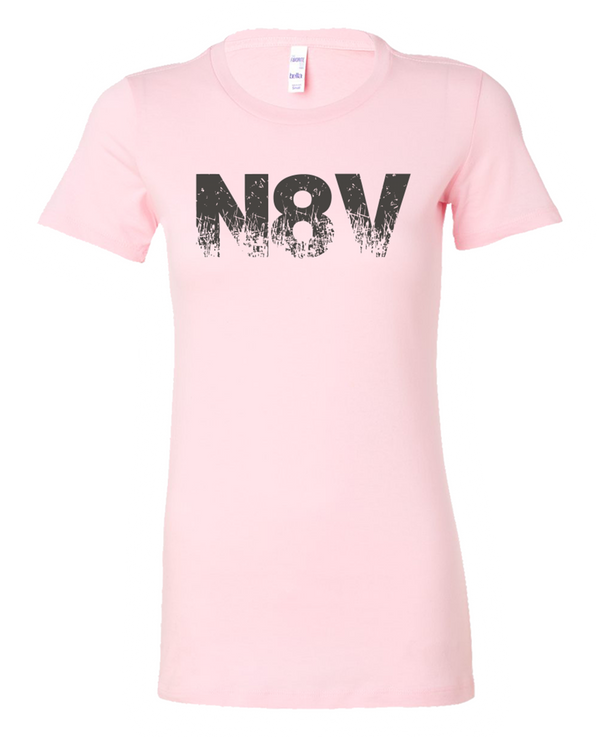 N8V Gray on Pink Women's Bella Shirt