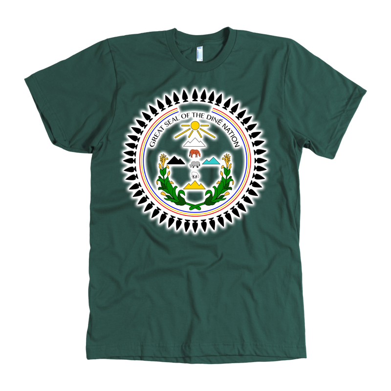 Diné Nation Seal on high quality AMERICAN APPAREL shirts