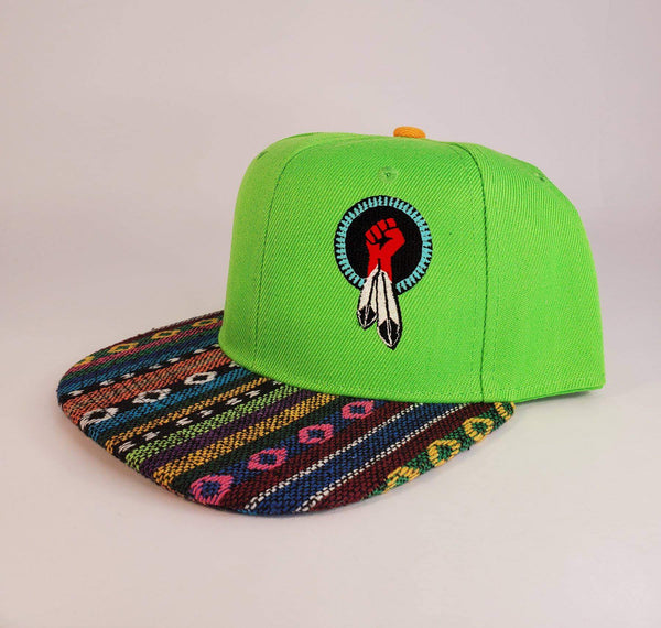 N8V MOVEMENT cap embroidered lime snapback